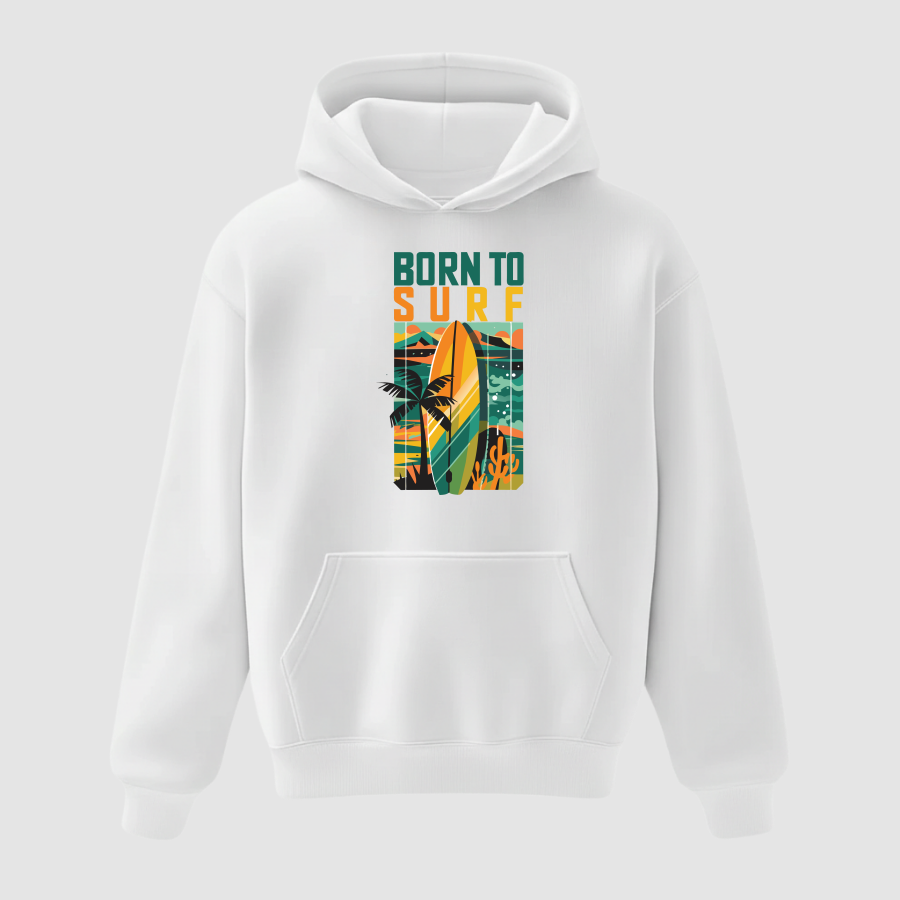 Hoodie Oversize Premium Erkek Beyaz
