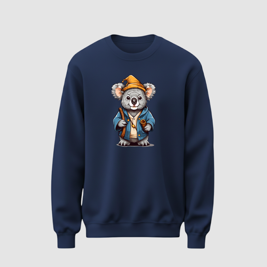 Sweatshirt Basic Erkek Lacivert